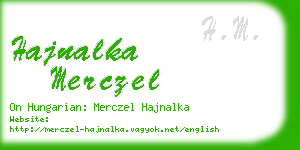 hajnalka merczel business card